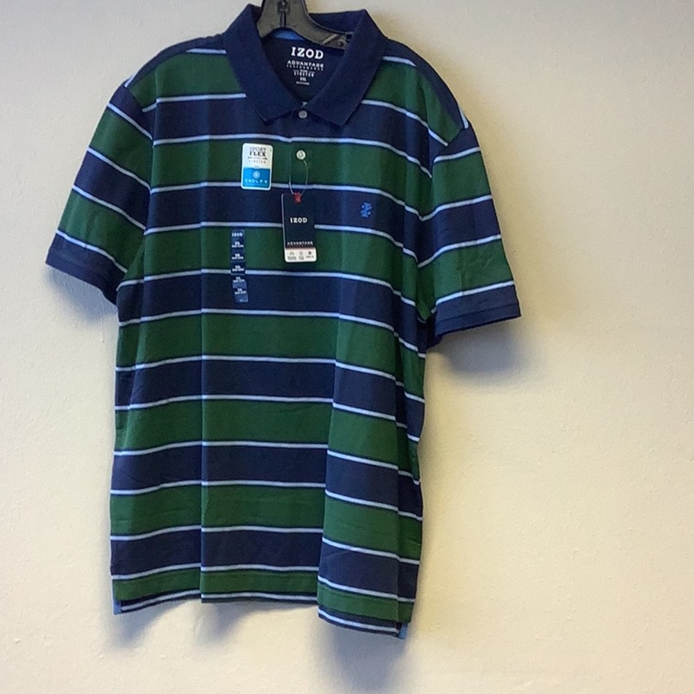 Izod. Advantage. Stretch. Sport flex. Short sleeve.
